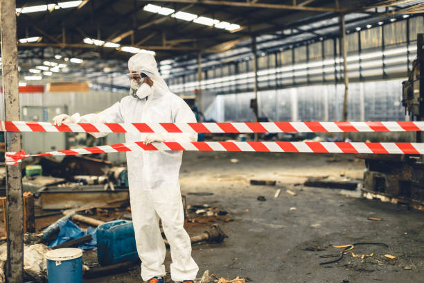 Professional Sewage Cleanup technician working in Sparta, WI